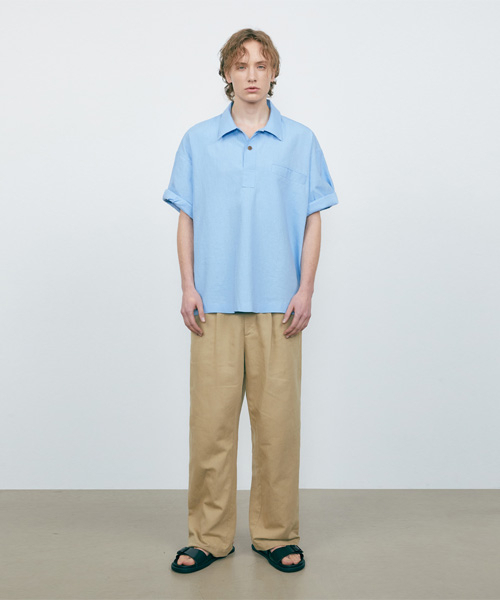 Rineno Oversize Polo Half _ синий