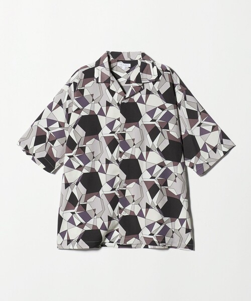 Village Print Wide Open Collar Shirt «A DAY IN THE LIFE»