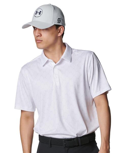 UA ArmourDillo майка‑полукомбинезон Micro Monogram polo (gold/men's)