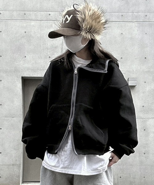 Cropped Balaclava Hood Zip Up — короткая балаклава‑худи на молнии