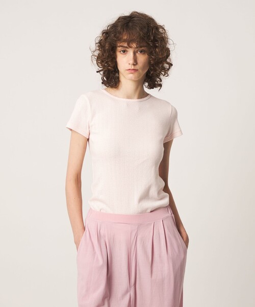 <6(ROKU)> Pattern Mesh T‑shirt — сетчатая футболка