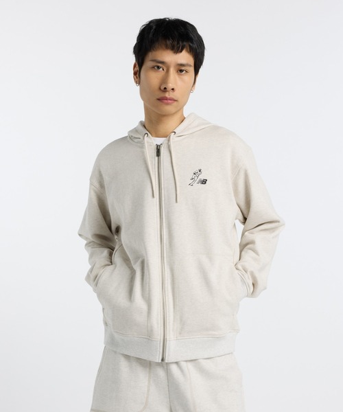 Охотани Нобухира French terry full zip hoodie — френч‑тедди с полной молнией