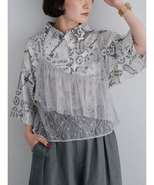 Фрил‑скай камисоal blouse — фрил‑лезкий комбо