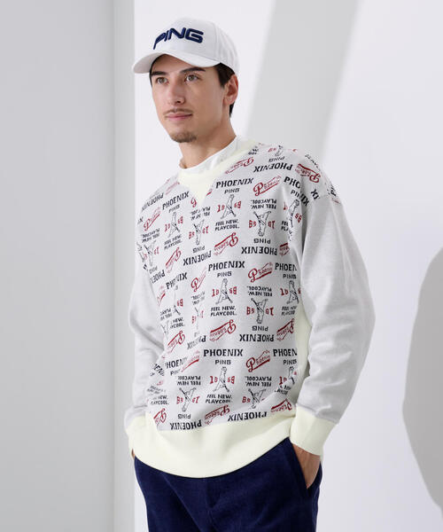 PING APPAREL жакардовый пуловер‑крул‑нек «NATIVE» (мужской)