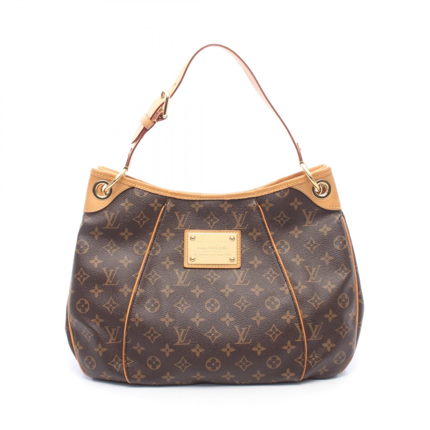 Сумка Louis Vuitton Galliera PM Monogram через плечо, канвас с ПВХ-покрытием и кожа, монограммный узор, женская, коричневая, M56382