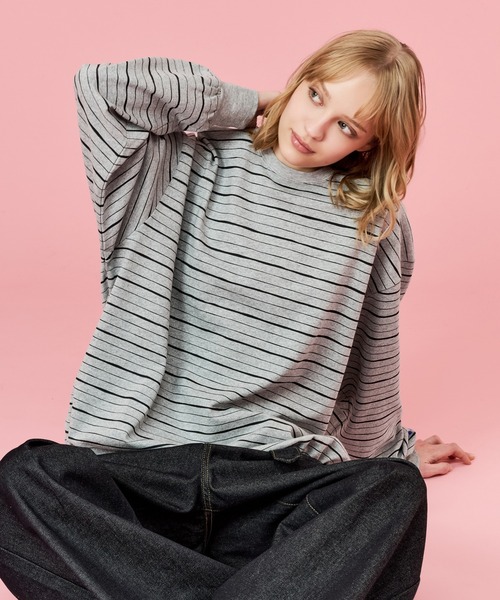 Sketch multi border L/S tee — лонгслив с многоярусными полосами
