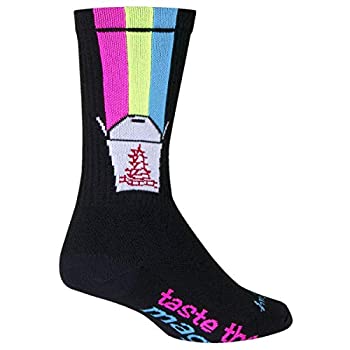 SockGuy Crew 6 дюймов — компрессионные носки для велоспорта/бега, размер X-Large, чёрные