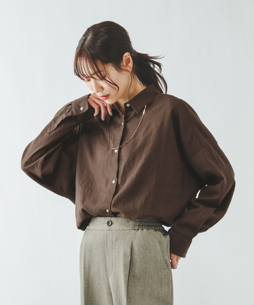 French linen shirt с длинным рукавом (601244)