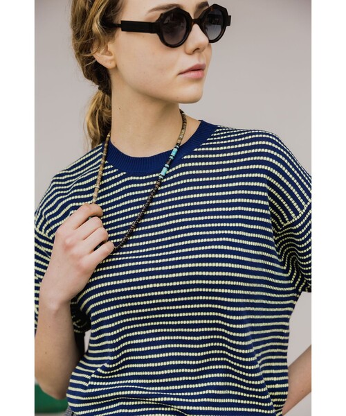 Knit Tee с жаккардовым узором из точек