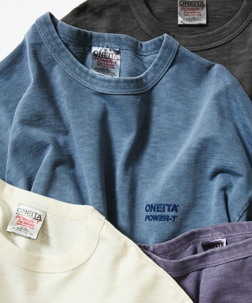 ONEITA Slub Pigment Dye T‑Shirt