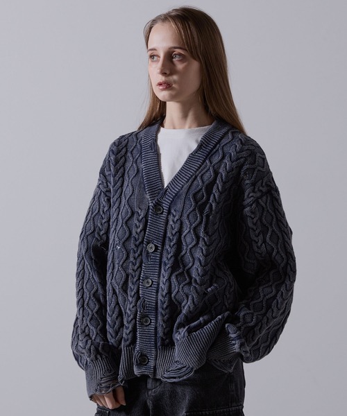 CLEL High Vintage Design Damage Cardigan — винтажный рваный кардиган