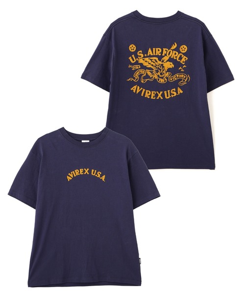 CHAIN STITCH EMBROIDERY T-SHIRT / цепная вышитая футболка — AVIREX