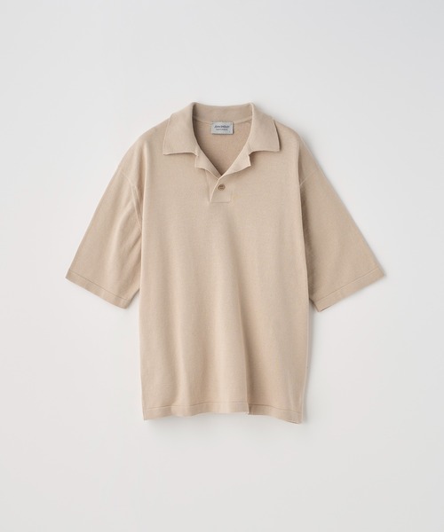 Cotton skipper neck knit pullover