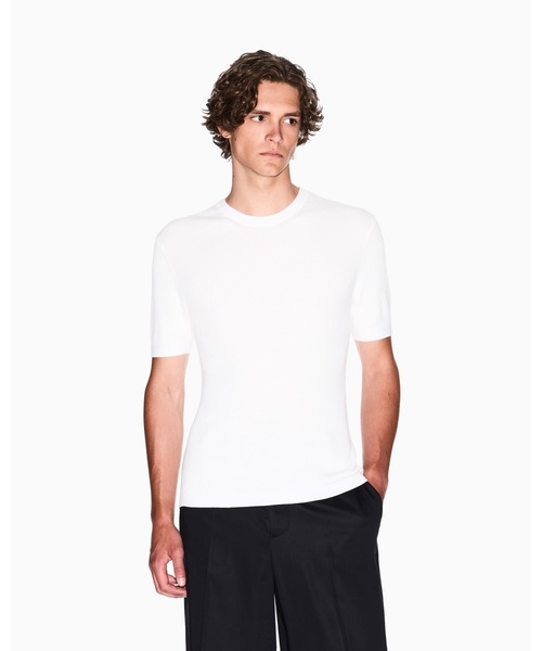 [A|X Armani Exchange] коттон-риб поло с коротким рукавом knit top