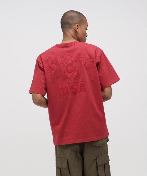 [WEB&DEPOT лимитированная] VARSITY S/S T-SHIRT / Varsity short sleeve t-shirt AVIREX / Avirex