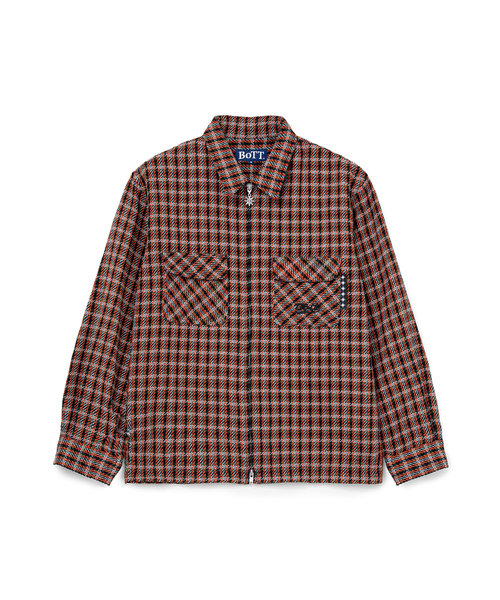 BoTT Zip-up Flannel Shirt фланелевая рубашка на молнии