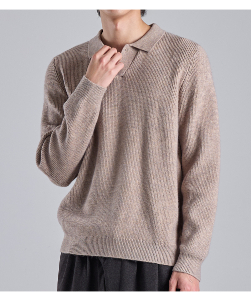 Уэлбренд Worn‑out Button‑down (беж) — воротник (жёсткая версия)