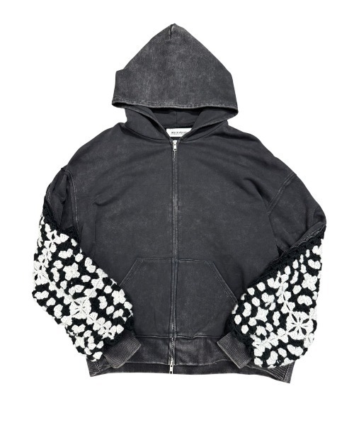 DISCOVERED Pigment Crochet Sleeve Sweat Hoodie (DC‑SS27‑CU‑14) — худи с крючковыми рукавами, пигментная стирка
