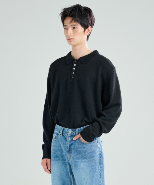 Wool Car Knit Black — вязаный кардиган черный