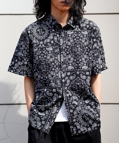 Cookman Work Shirts Short Sleeve Light — мужская рабочая рубашка, короткий рукав, Light Leopard Beige