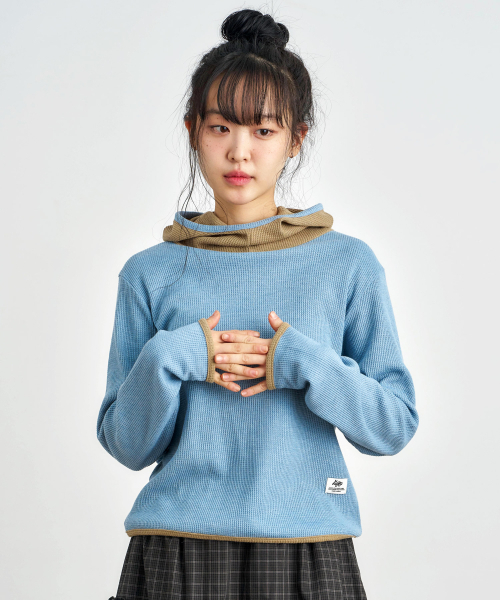 ke308 — Балаклава Waffle Hoodie синий