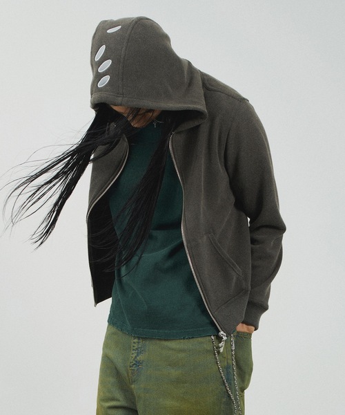 CIRCLE REFLECTOR ZIP HOODIE — худи с круговым светоотражателем на молнии