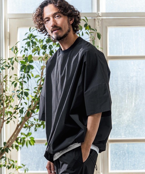 mt10254 — Nylon Stretch Ripstop Drawstring Hem Relax Fit T‑Shirt (MGN-261-031)
