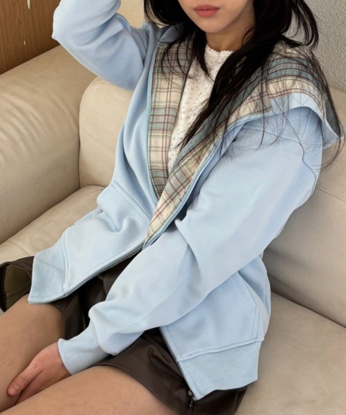 Check lining zip‑up app‑parker