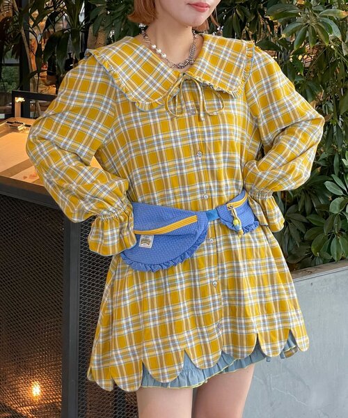 [HELLO.SANFRANCISCO] Check fliravic knit — кардиган‑куртка