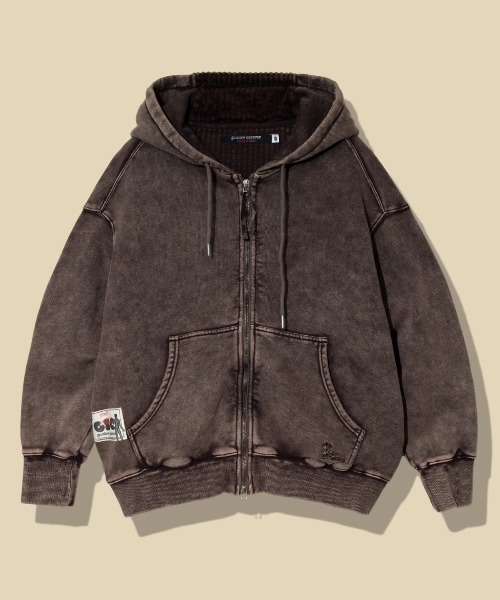 MIX FAB — флис/рукав сетчатый ZIP парка, HARD PIGMENT DYE