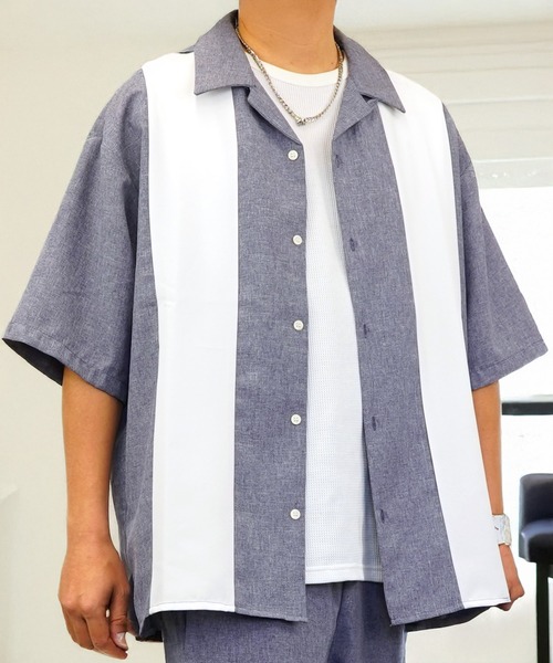 Wide Shirt раскрывающаяся без пуговиц — Harfsleeve свободный шлирф