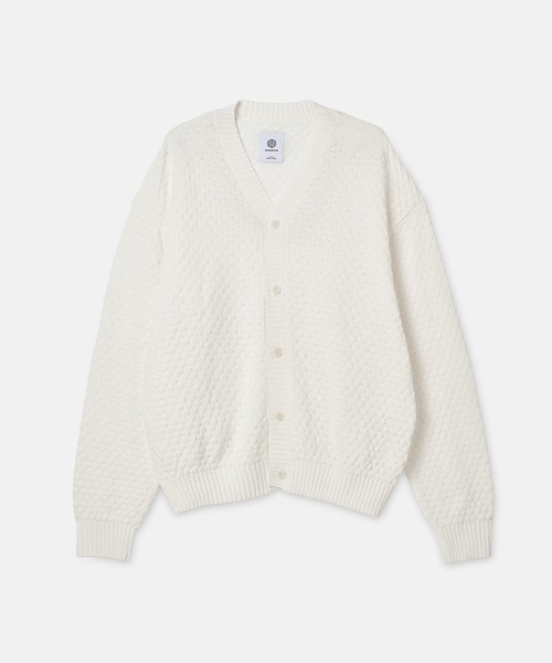 SEAGREEN — Paper Waffle Cardigan