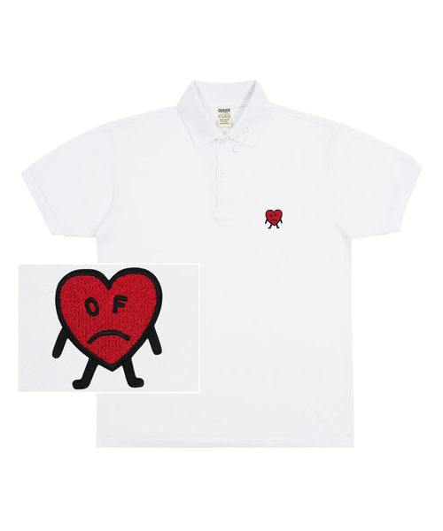[UNISEX] Футболка с плотным принтом на груди и вышивкой, короткий рукав, белая