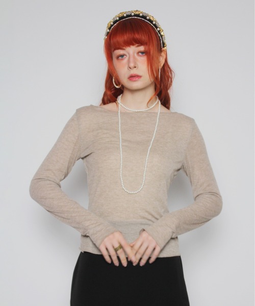 IMARI — простая длинная шёрстяная футболка‑слив TEE (Simple Shear Long Sleeve Tee)