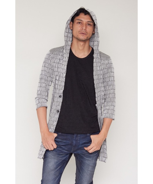 TORNADO MART Giometric Bright Long Jacket JQ Long Fur‑dy