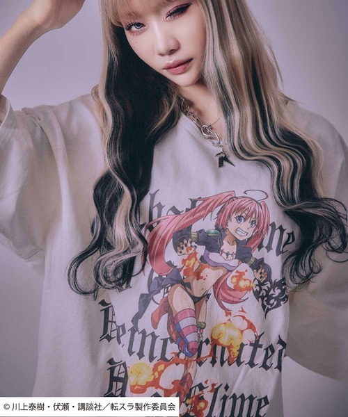 «Переродился в слайм» Character Print Big Shirt / Rimmel・Mirum・Diablo Octogram