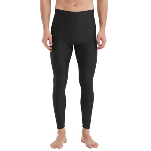 [Sillictor] Rashguard Trenchka Mens Leggings водонепроницаемый сплит 9 минут, прибрежный костюм yc1119blk-blk-M (UV защита, охлаждение)