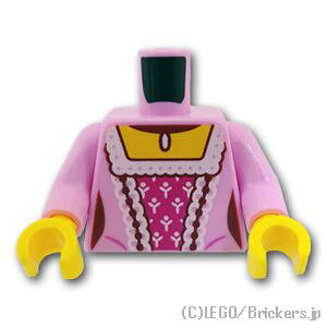 LEGO деталь манекен — костюм среднего платья с кружевом, Bright Pink (оригинальная деталь LEGO в розницу)