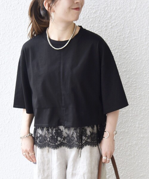 SHIPS any: (Можно стирать) джип‑релакс футболка «Hem Harf Sleeve TEE»