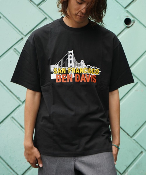 【WEB限定】 Ben Davis Bridge Graphic Tee / футболка Ben Davis Bridge дизайн, relaxed cotton