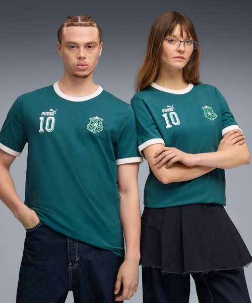 PUMA футболка унисекс Futura Puma Archive Ringer поло, короткий рукав