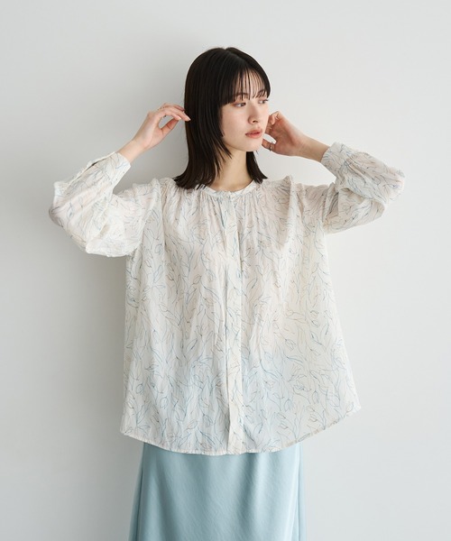 Line Flawer Giyazab blouse — блуза с цветочным узором, легкая