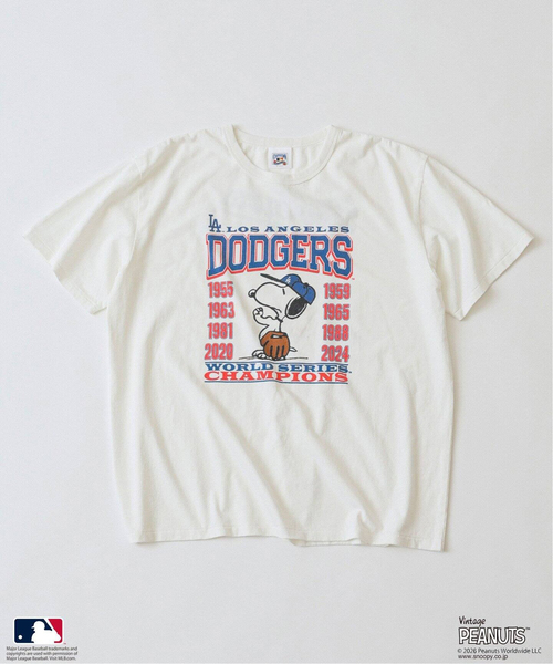 PEANUTS / принт «Peanuts» MLB бейсбол‑принт принт‑футболка