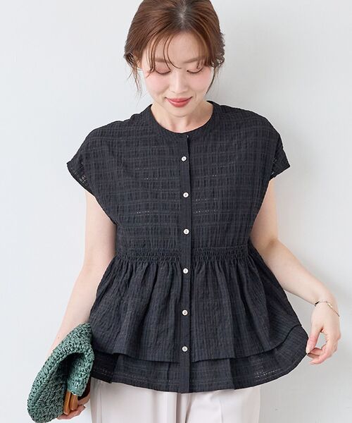 Shirt check peplum blouse — рубашка-пеплум с клеткой