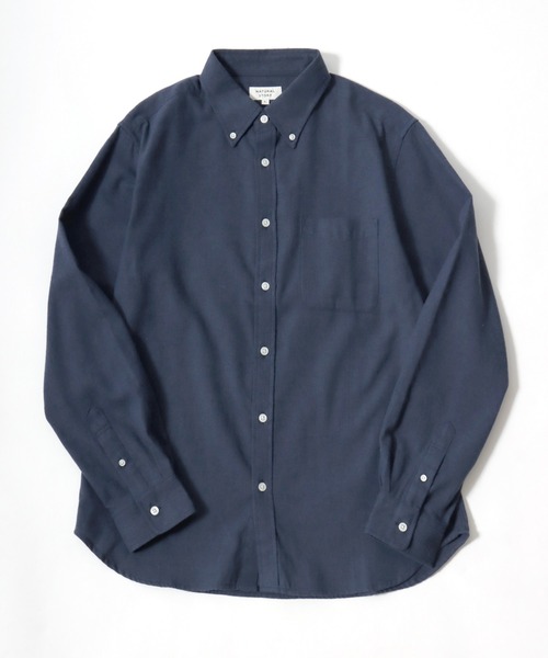 2026AW FLANNEL фланелевая бесшовная длиннорук‑ботан‑даун‑футболка