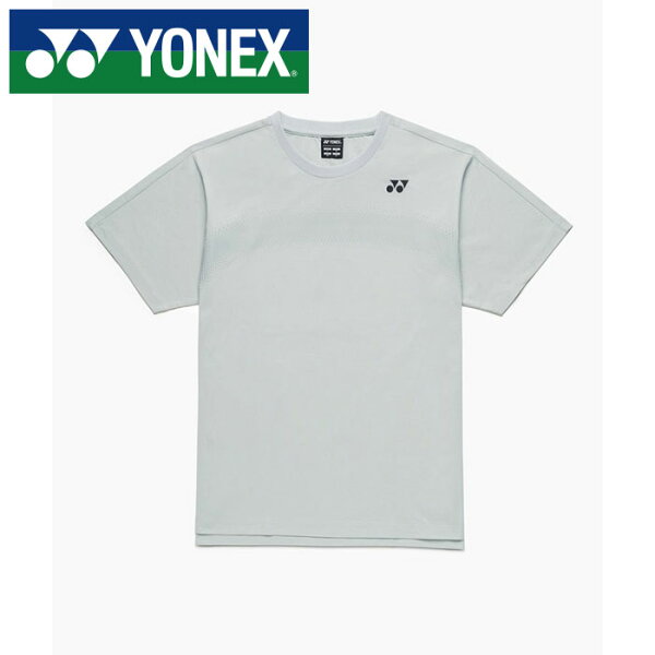 [Модель сезона-лето 2026] [YONEX] Футболка для тенниса и бадминтона, короткий рукав, 16839 (024) серо-белая [260517]