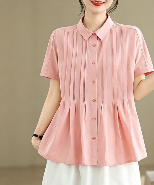 Pintack fleece blouse — плисовая блуза с пинтаком