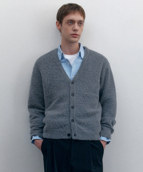 Heather Alpaca Parka Cardigan — альпака-парка [медовый серый]