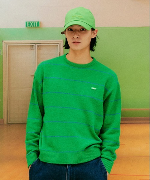 Mmlg FINE STRIPE KNIT — полосатый вязаный свитер (87MM/Mmlg)
