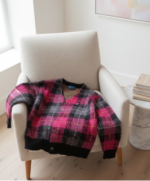 BEVERLY HILLS POLO CLUB Mohair Knit Fleece M Neck Cardigan (жен.)